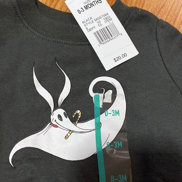 ✨NEW✨ 0-3m Nightmare Before Christmas Zero Disney Baby Crewneck Sweatshirt - Picture 2 of 3